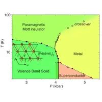 Phase diagram of a Pd[(dmit)2] organic salt as a function of temperature and Pressure